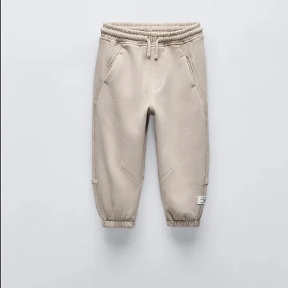 Zara Kids Tan Joggers 3-4T - Picture 1 of 6